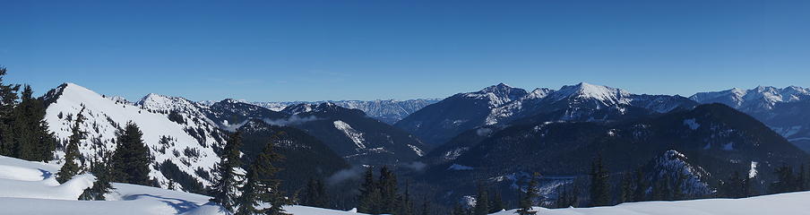 Panorama from Jove Peak to Nason Ridge (from Union Peak)