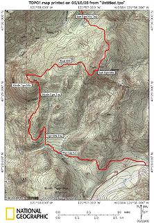 Map of first part of traverse