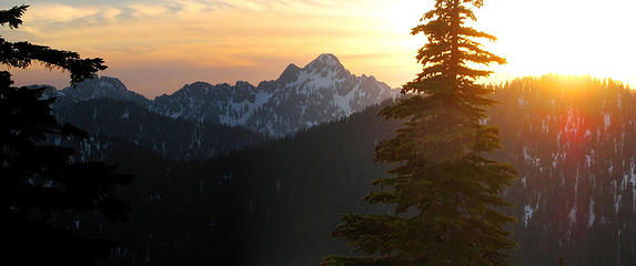 Treen Peak from camp at Big Snow Lake (05/17/08)