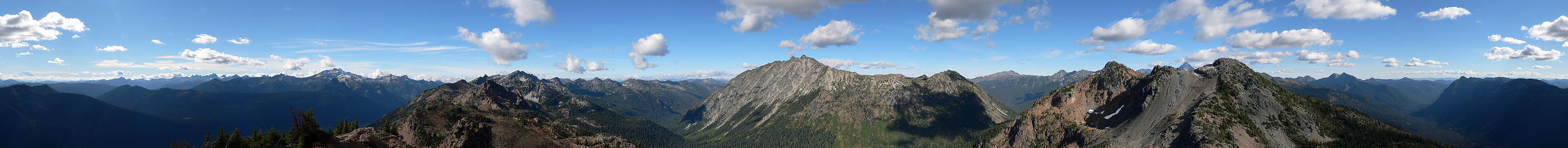 Panoramic view from the summit of Paddy Go Easy S Peak, taken 9.22.09.