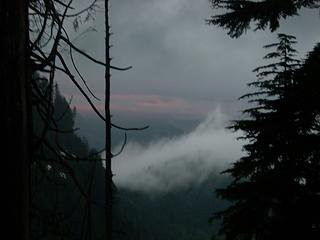 The perils of lake bagging include not being able to view the sunset.  Or is that the peril of hiking around Mt Index?