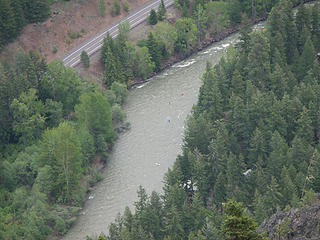 Kayakers in the Naches River
