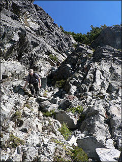 Randy coming down the gulley 9.24.06.