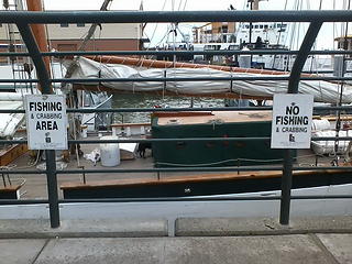 What part of "No Fishing & Crabbing in the Fishing & Crabbing Area" do you not understand?