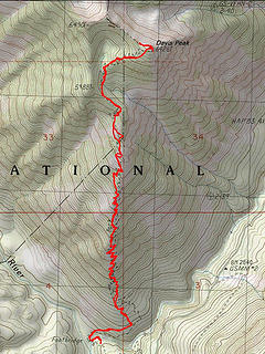 Davis-Peak-route