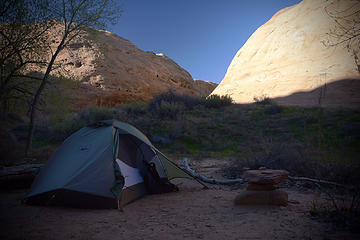 Coyote Gulch campsite, Utah