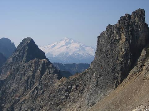 Glacier Peak from beneath the step on Sitting Bull