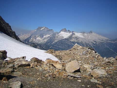 Dome Peak from the pass above Dick Cheney Bench