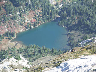 Airplane Lake from Mt. Saul Basin