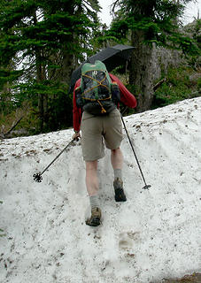 Umbrella alpinist