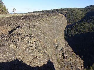 Columnar basalt on The Island.