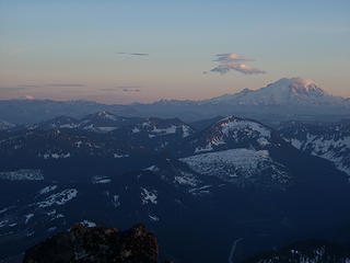 Sunset with Adams, Little Tahoma and Big Tahoma as