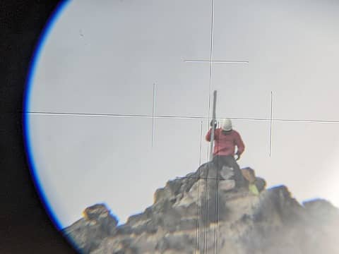 Looking at the SW summit through the cross hairs with 30x magnification
