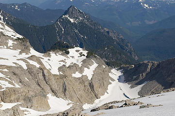 Hinman and Lepul Lakes in front of Bald Eagle Peak