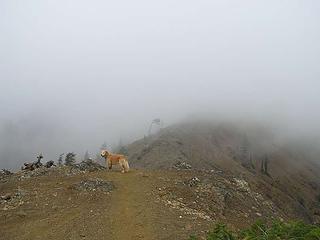 Trail on ridge to Elbow Peak