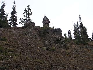 Rock formation along saddle between Elbow and Yellow