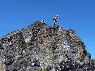Steep rock on SE ridge