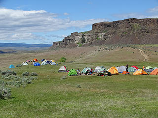 Looking back at tent city.