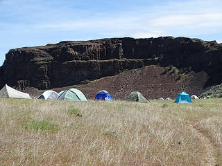 Tent city at Ancient Lakes.