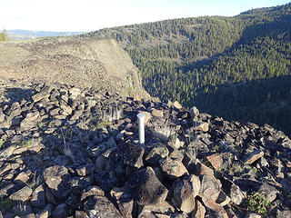 A marker on the high point of The Island 4251.'