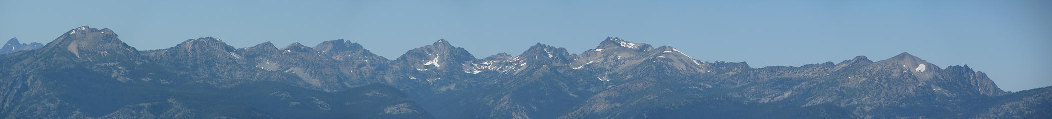 Duncan Hill to Pyramid Peak, with Pinnacle Peak in the background