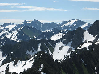 Mt. Fairchild (L), Mt. Carrie (R) from Boulder Peak