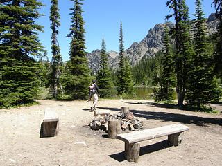 Gallagher Head Lake. grab a cold one, like a fire, have a seat (if you can stand the horse doo smell).