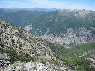 Lake Creek Basin left and the beginning of Four Mile Ridge.