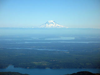 Looking across the sound at Mt. Rainier from Mt. Ellinor.