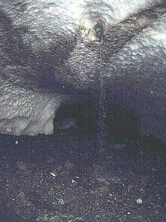 Moulin drain in Ice Cave, tweaked hard