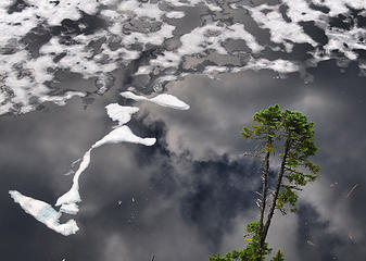 Sky reflected in Angeline Lake, Alpine Lakes Wilderness