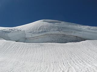 a crevasse on the challenger glacier