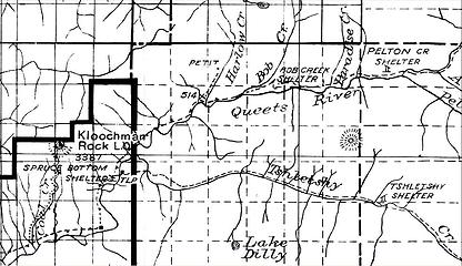 1938 Olympic NF map, Queets area, partial