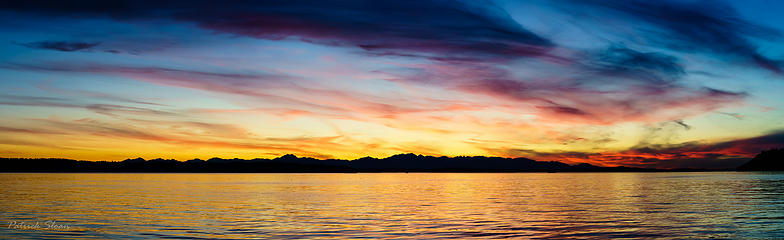 Beautiful sunset over Puget Sound.