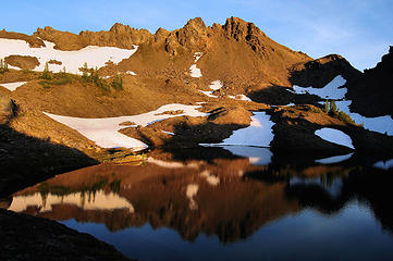 Cape Horn reflected in Lake Edna, Alpine Lakes Wilderness