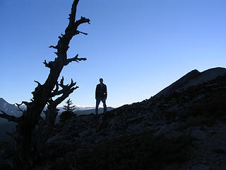 Todd's silhouette @ Nelson Butte @ right