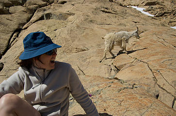 Nicole and goat