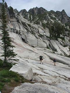 The granite portion of the trial above Snow Lake