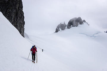 day's final traverse over to K-A Col