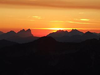 Mt Baring at sunset.