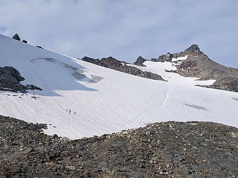 Looking back up at Sahale