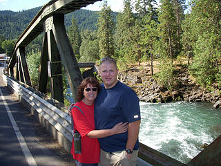 Mom and Todd over White Salmon River