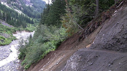slide area looking back towards Stevens Canyon