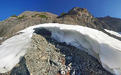 Snow melt cave