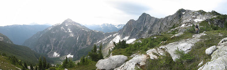 Davis Peak and The Roost from the col