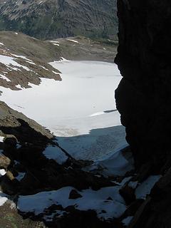 Looking down the Pilz Glacier