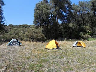 Our campsite in the upper valley