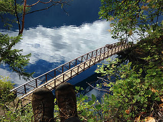 spruce railroad punch bowl bridge, lake crescent