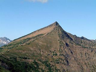 Whittier Peak as seen from the ridge between Longfellow Mtn. and Poe Mtn.