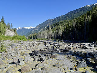 Looking downriver at the old PCT Crossing